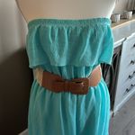 Rebellion  Belted Strapless Tiered Ruffle Stretch Waist Eyelet Trim Dress Size 1X Photo 1