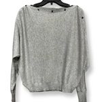 ALLSAINTS Womens Pullover Sweater Gray Heathered Studded Boat Neck Cotton S New Photo 0