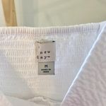 A New Day  White Textured Babydoll Dress Smocked Top Mini Size M Photo 2