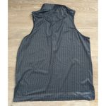 Lucky in Love Royal Palm Zip Tank Women’s Med Sleeveless Golf Tennis Top Navy/W Blue Photo 2