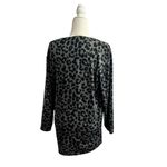 Reformation Long Sleeve Pullover Animal Print Sweater Grey Gray Medium M Photo 1