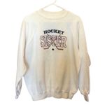 Vintage Hockey Sister White Crewneck Sweatshirt Size Large. Photo 1