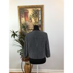 CHAUS NEW YORK Chaus N Y Women Black White Polka Dot Jacket 10 Lined Lapel Long Sleeve Mob-wife Photo 2