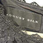 August Silk Vintage  Black Lace Lagenlook Long Sleeve Zip Back Midi Dress Size 6 Photo 11