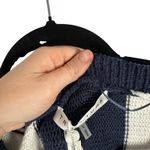 Trina Turk Horizon Sweater Blue White Striped Preppy Nautical NEW Womens Large Photo 2