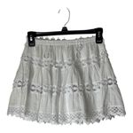 Charo Ruiz Ibiza Skirt Women Small White Greta Lace Trimmed Cotton Mini Boho Photo 2
