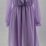 SheIn ‎ Prairie Dress Womens XS Lavender Cottage Flowy Lined Victorian Coquette Photo 0