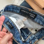 Veronica Beard  Ines 10.75 Girlfriend Jeans in Pipeline Frayed Hem Cropped 26 Photo 6