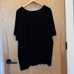 Bryn Walker Baxter Tunic Top Black Oversized V-Neck Size Small Photo 4
