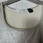 Charles Nolan New York Metallic Silver Lettuce Hem Tank Top Photo 2