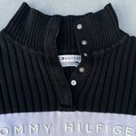 Tommy Hilfiger Vintage 90s Black White Long Sleeve Shirt Sweater Photo 3