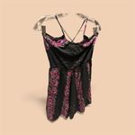 Free People  Black and Purple Floral Mini Dress Photo 5