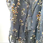 Love Sam  INTERMIX Cold Shoulder Floral Top Size Small Photo 5