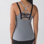 Lululemon GREY STRAPPY BACK ATHLETIC TANK HIP LENGTH Photo 1