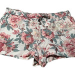 Loft Linen Shorts White Pink Turquoise Floral XL Photo 0