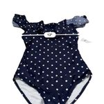 Old Navy  Blue & White Polka Dot‎ Ruffle One Piece Swimsuit Sz S NEW Photo 6