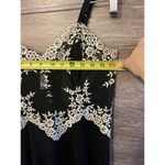 Wacoal Embrace Lace Slip Dress Black Ivory New Sz M Sexy Sheer Embroidered Photo 5