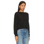 LNA Sheye Sparkle Sweater in Black Night Medium New Womens Knit Top Photo 2