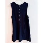 Free People Black Crochet Lace Detail Sleeveless Button Back Mini Dress M Photo 4