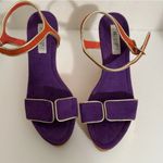 Jennifer Lopez  Heels Womens 7 M Casey Slingback Platform Wedge Multicolor Photo 6