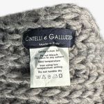 Centelli e Galluzzo Chunky Knit Wool Blend Scarf Taupe Gray 76” Photo 3