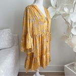Sabina Musayev Yellow Mustard Hayden Floral Long Sleeve Dress Photo 4