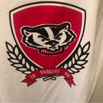 PINK - Victoria's Secret Pink VS Collegiate Collection WISCONSIN BADGERS White Crew Neck Tee Sz. M BLING Photo 1