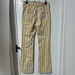 Anthropologie NWT  Pilcro The Icon Flare Jeans Yellow Textured Stripe size 27 Photo 3