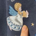 Vintage Shenanigans Blue Crewneck Angels Sweatshirt Sz M Embroidered Grannycore Photo 5
