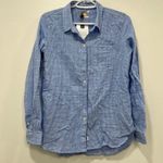 Barbour  Womens Seaview Shirt 4 NWT $120 Collared Long Sleeve Button Blue Checker Photo 0