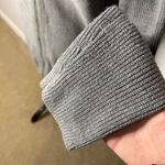 J Jill Knit Sweater Fill Zip Grey Size S Silk Wool Hooded Warm Oversized Casual Gray Photo 2
