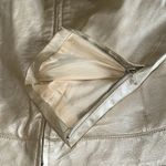 Dialogue ✨Metallic Gold Genuine Leather Jacket – XS, Luxe Minimalist Zip Front ✨ Photo 4
