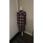 BeachLunchLounge Plaid High Low Long Sleeve Shirt/Dress S Beach Coverup Academia Photo 3