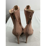 Womans Cape Robin Ankle Boots 8 Pink Back Zip Open Toe Stilettos Weave Detail Photo 4