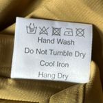 o.p.t Square Neck Smocked Patterned Maxi Dress Brown Gold Cream Size Medium Photo 5