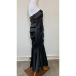 Y2k Black Mermaid Ruched Prom Homecoming Formal Dress Gown One Strap Sz Large Photo 3