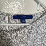 Apt. 9  Ruffle Peplum Top Vintage Waves White Black XL Photo 9