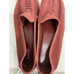 Womans Judith Mauve Suede Slip On Perforated Loafer Flats Size 10 W NWOT Pink Photo 5