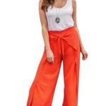 Young Fabulous and Broke On The Road Abigail Red Orange Wide Leg Side Slit Pants Photo 1
