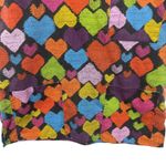 Just Love Women Scrub Top S Multicolor Heart Print Nurse Medical Uniform Pockets Photo 3