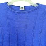 M Missoni Royal Blue Boxy Fit Long Sleeve Virgin Wool Blend Crewneck Sweater L Size L Photo 2