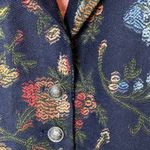 Sundance Alpine Coast Jacket size Medium Embroidered Bohemian Blazer Navy Floral Blue Photo 6