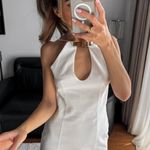 ZARA mini halter dress linen strap party coctail wedding casual Photo 3