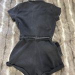 White Fox Boutique Black Denim Romper Photo 2