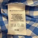 Foxcroft  wrinkle free blue & white check button down shirt 3/4 sleeve Sz 8 NWOT Photo 4
