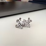 Classic Clover Clip Post Earrings Silver Photo 1