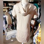 Calvin Klein beige soft dress designer logo front short sleeve with hoodie $49 Photo 2