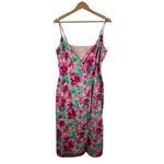 J.Crew Floral Cotton Wrap Midi Dress Size 10 Tropical Beachy Resort Preppy Photo 1