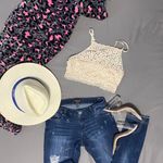 Lace Crop Top 👑 Tan Size M Photo 5