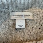 Christopher & Banks  Heather Gray Off the Shoulder Cowlneck Sweater Size Large Photo 4